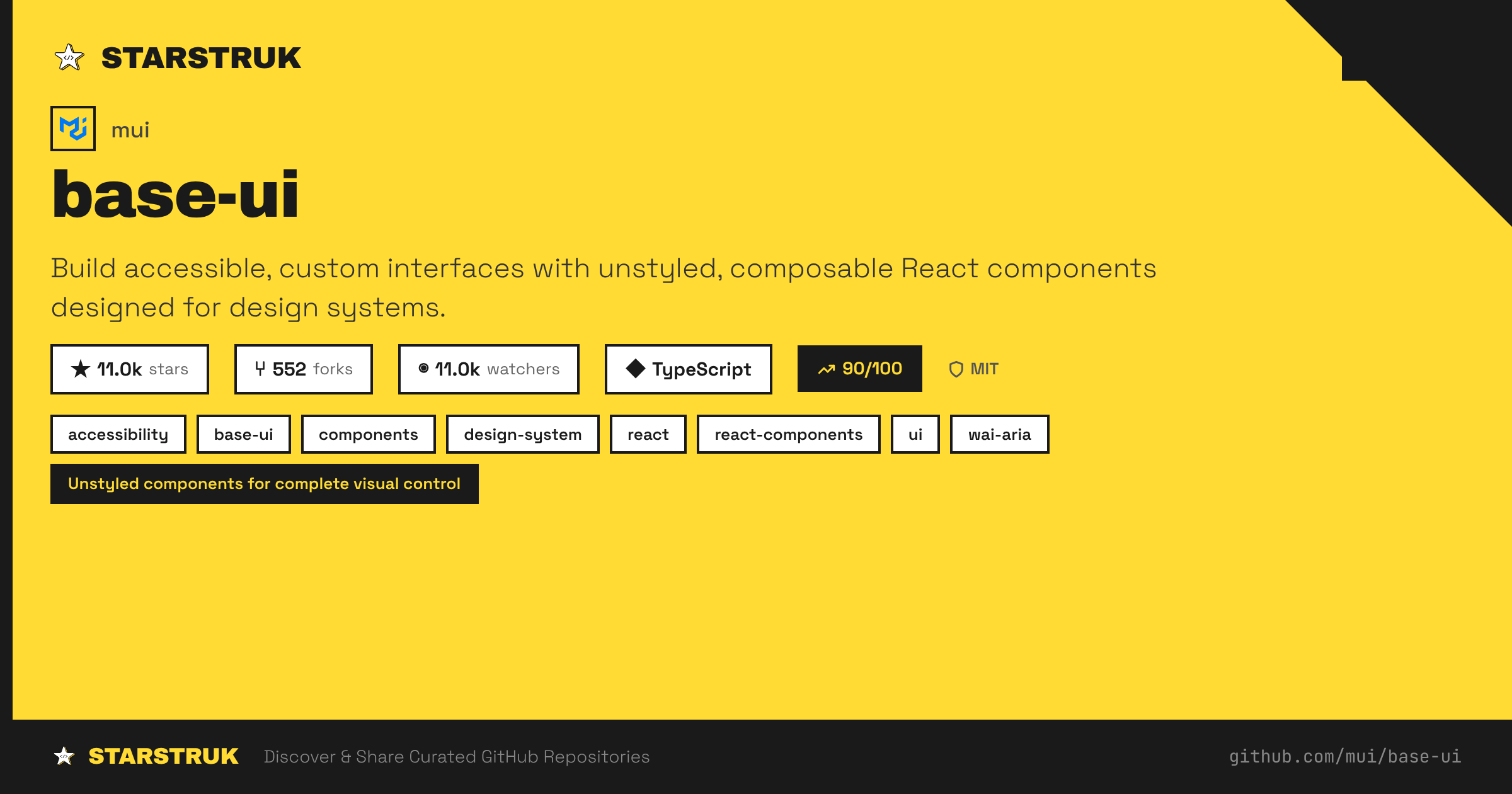 base-ui by mui | Starstruk